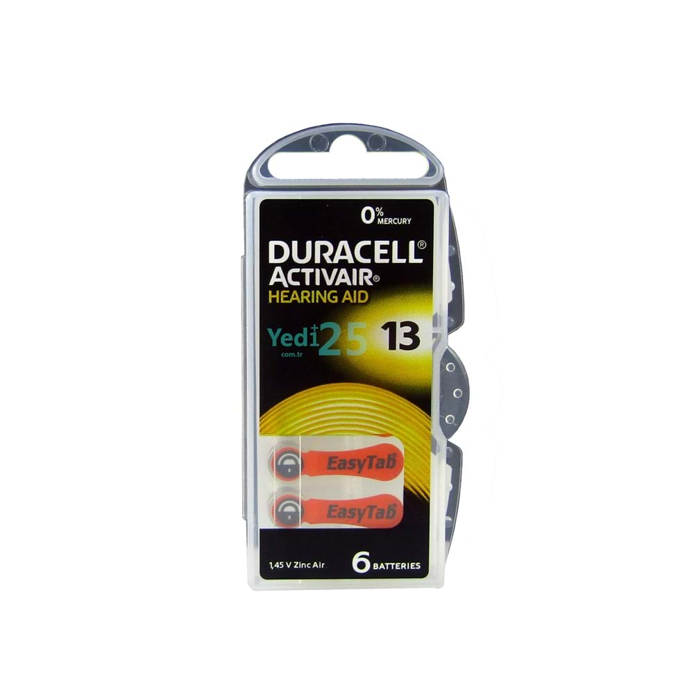 Duracell 13 Numara İşitme Cihazı Pili 6`lı