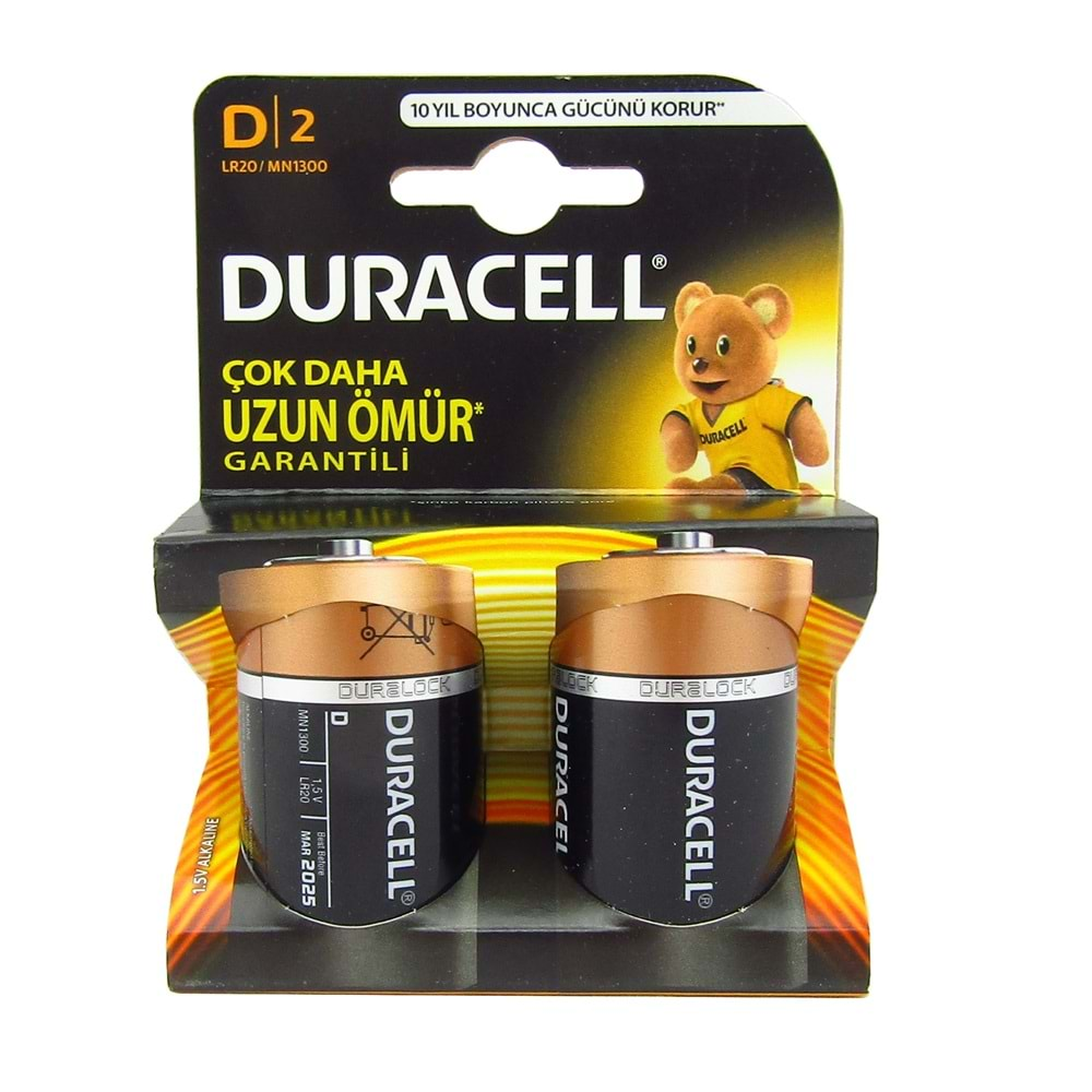 Duracell D Boy Kalın Pil 2li