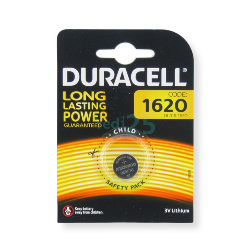 Duracell 1620 Düğme Pil 3V Tekli