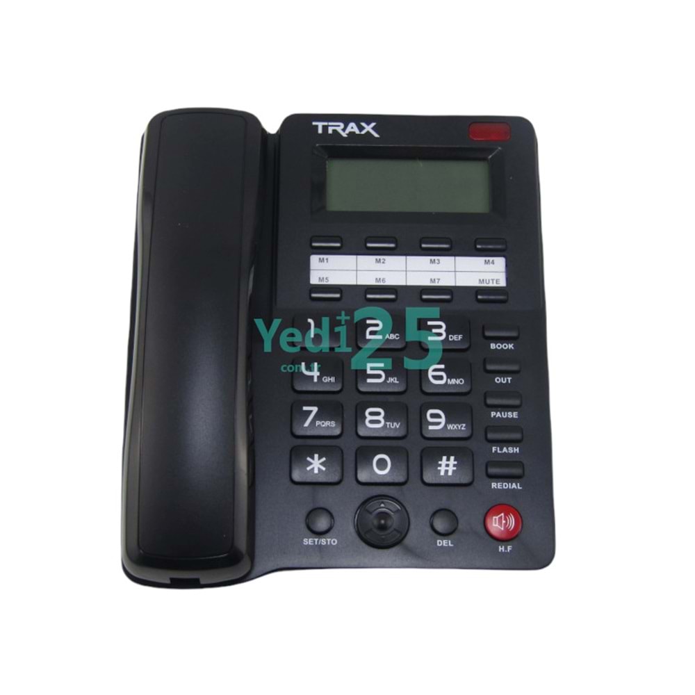 Trax TC 603 Ekranlı Kablolu Masa Telefonu - Siyah