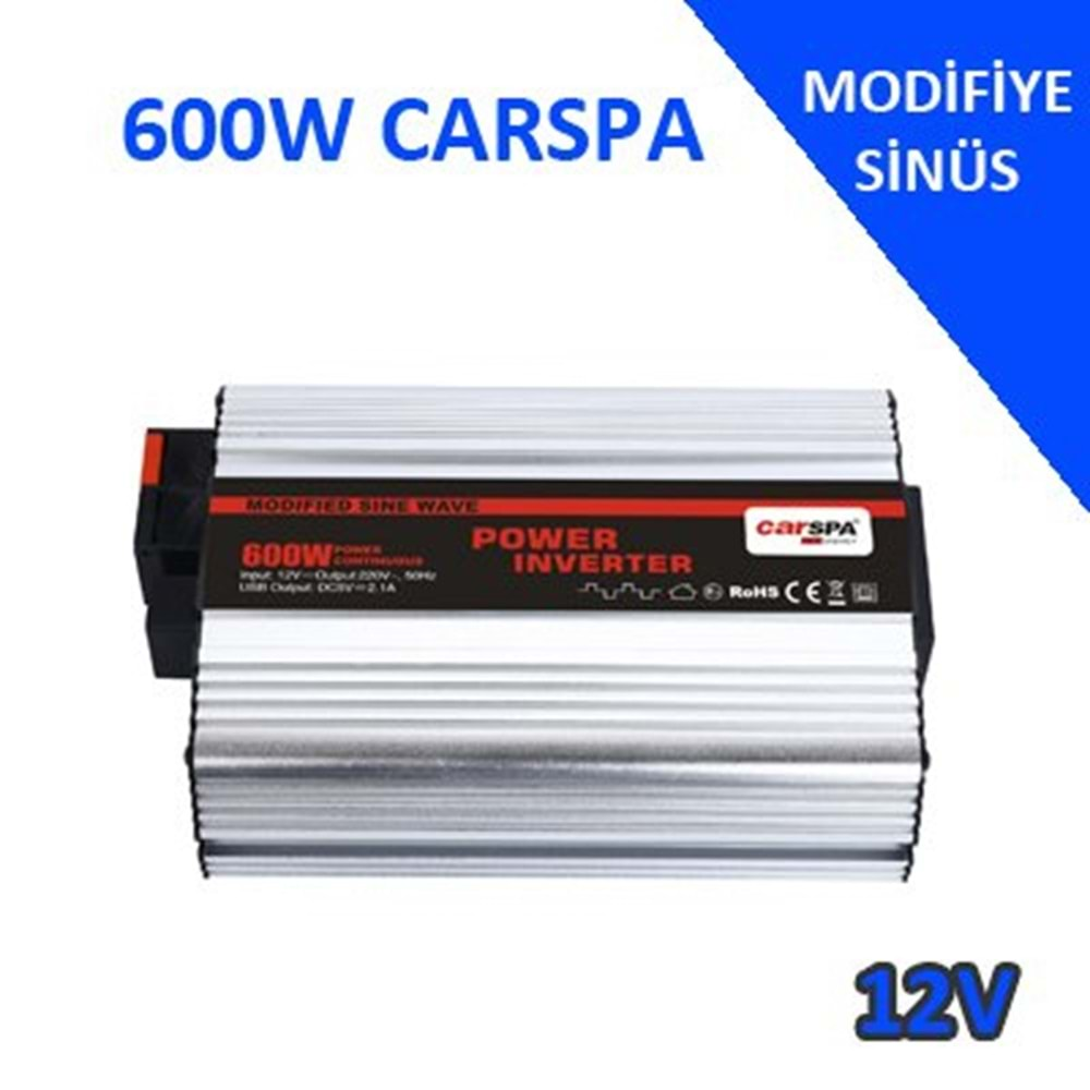 Carspa 600W 12V Modifiye Sinüs İnverter