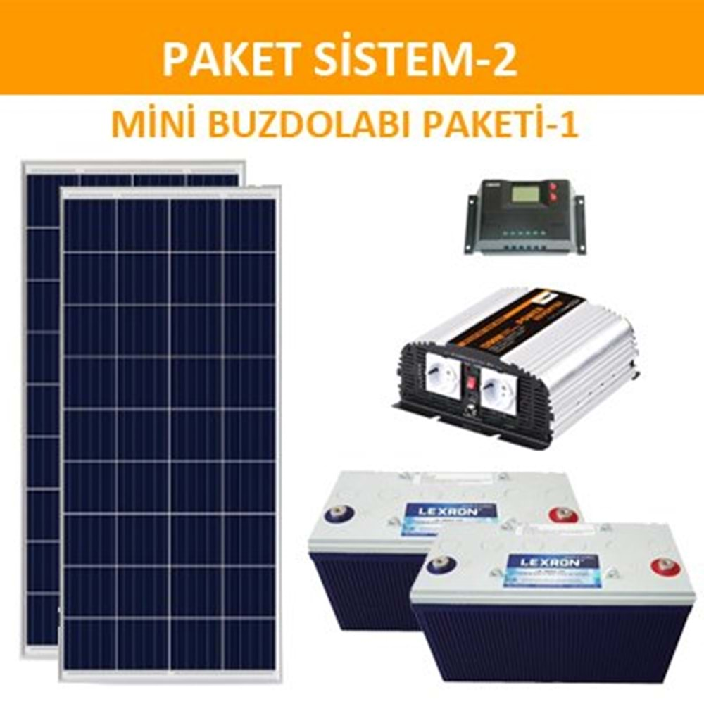 Mini Buzdolabı Solar Sistem Paketi 2 (Paket 2)