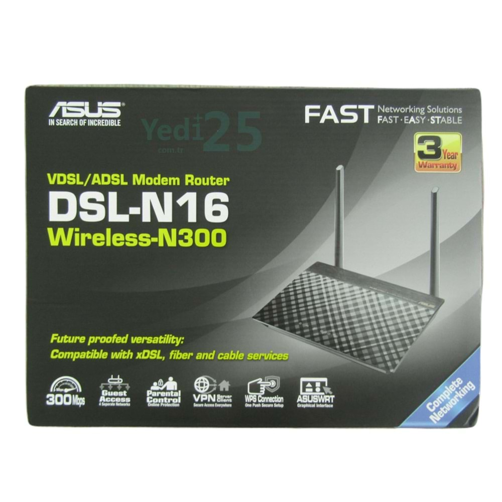 ASUS DSL-N16 300Mbps Kablosuz VDSL/ADSL Modem Router