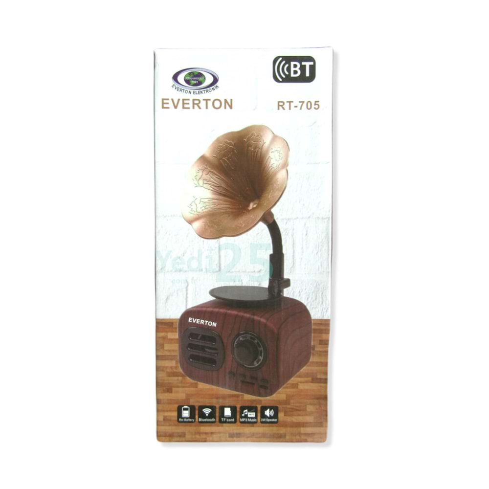 Everton RT-705 Gramafon Görünümlü Bluetooth Hoparlör & Radyo