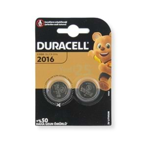 Duracell 2016 Lityum Düğme Pil 3V 2'li