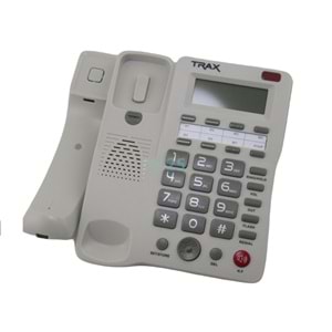 Trax TC 603 Ekranlı Kablolu Masa Telefonu - Beyaz
