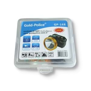 Gold Police GP 168 Kafa Feneri Şarjlı 20W LED