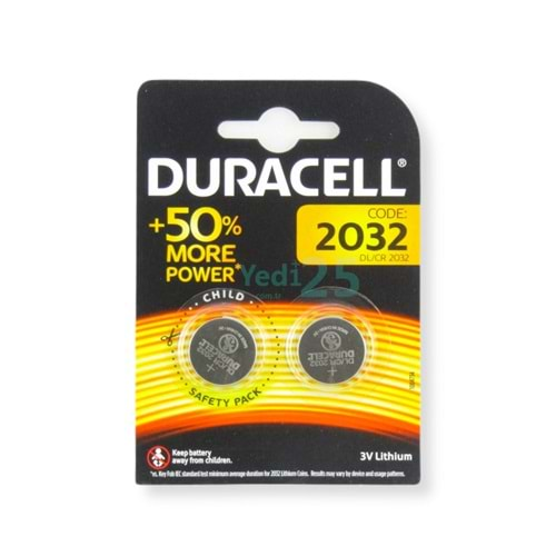 Duracell 2032 Lityum Düğme Pil 3V 2li