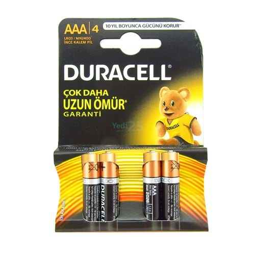 Duracell İnce AAA Pil 4lü