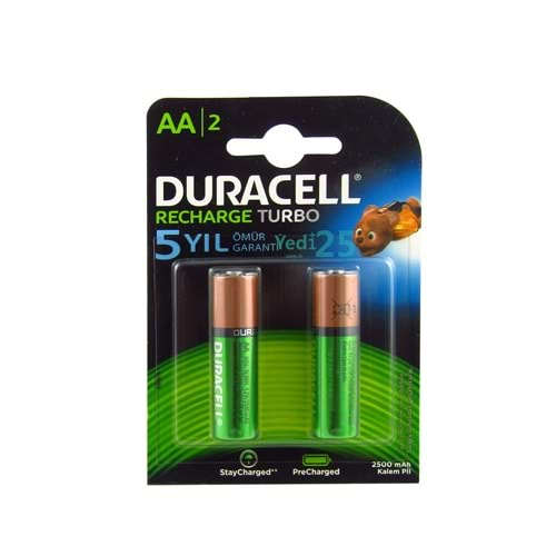 Duracell Şarjlı AA Kalem 2500Mah Pil 2'li