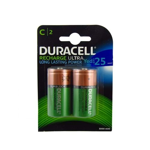 Duracell Şarjlı C Boy Orta Pil 2'li