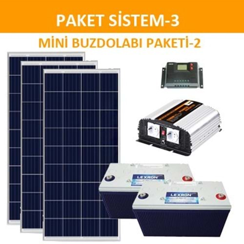 Mini Buzdolabı Solar Sistem Paketi (Paket 3)