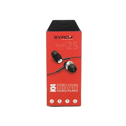 Syrox K14 Mikrofonlu Stereo Kulak İçi Kulaklık